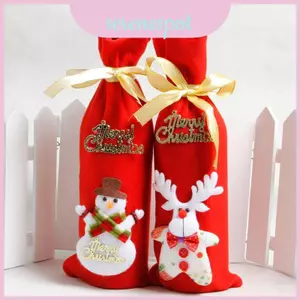 Deluxe Xmas Santa Túi Đựng Rượu Cho Lễ Hội Bàn Ngày Lễ