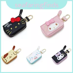 Ví chìa khóa dây kéo Kuromi dành cho nữ thời trang được làm từ da Pu chất lượng cao