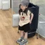 Bé Gái Áo Vest Bộ Mùa Hè Mới In Hoạt Hình Áo Sơ Mi Có Ve Áo Top Cho Bé Dáng Rộng Năm Thứ Năm Quầ