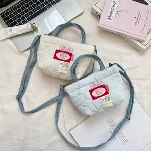 Hàn Quốc Xiaoduo Dệt Mark Cloud Túi Mini Sinh Viên Đi Lại Đa Năng Di Động Màu Sắc Tương Phản Túi Đeo Vai Thời Trang