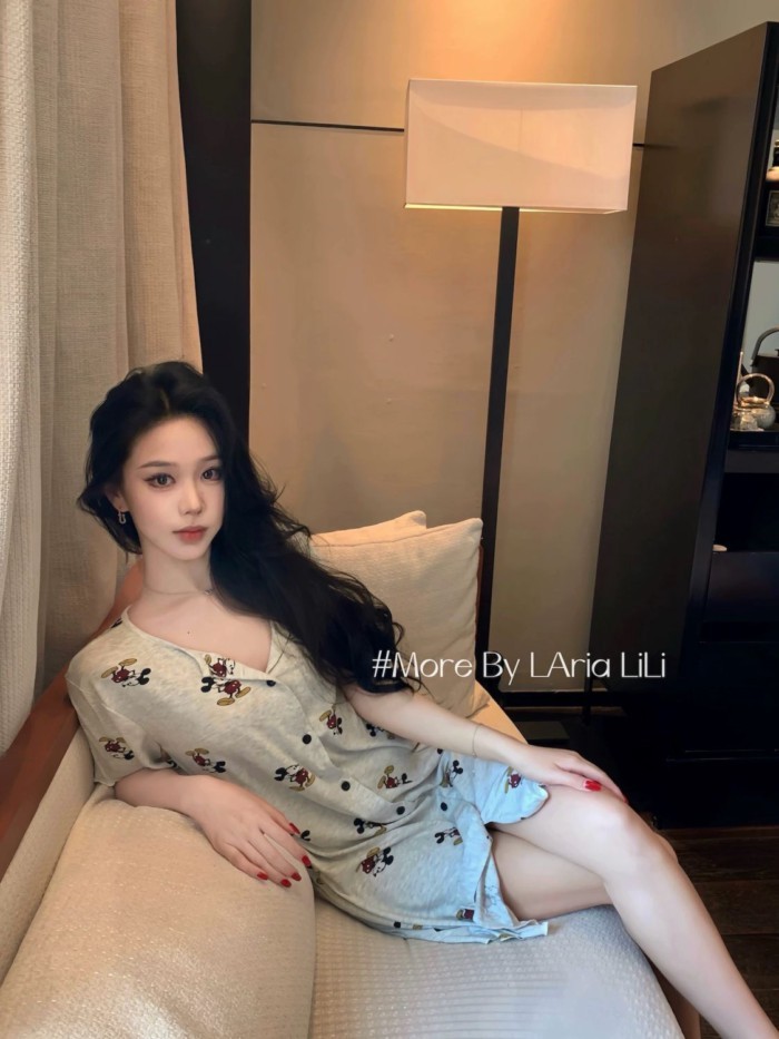 New Cartoon Printed Nightgown, Cute Mickey Short-sleeved Pajamas, High-end Dress, Home Wear