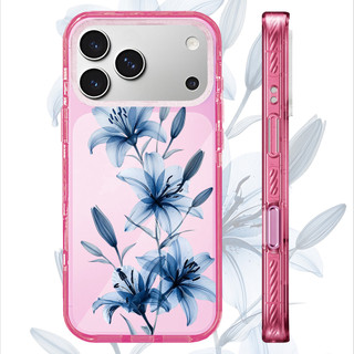 Ốp Lưng Acrylic Màu Tương Thích Cho IPhone 15 16 PLUS 11 12 13 14 15 16 17 Pro Max Bìa Mực Xanh Màu Lily Minh Họa Bao Cứng Chống Sốc Ốp Lưng Hộp