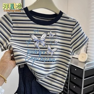Áo thun nữ ngắn tay ngọt ngào và dễ thương dành cho nữ, chất liệu cotton nguyên chất dày dặn mềm mạ