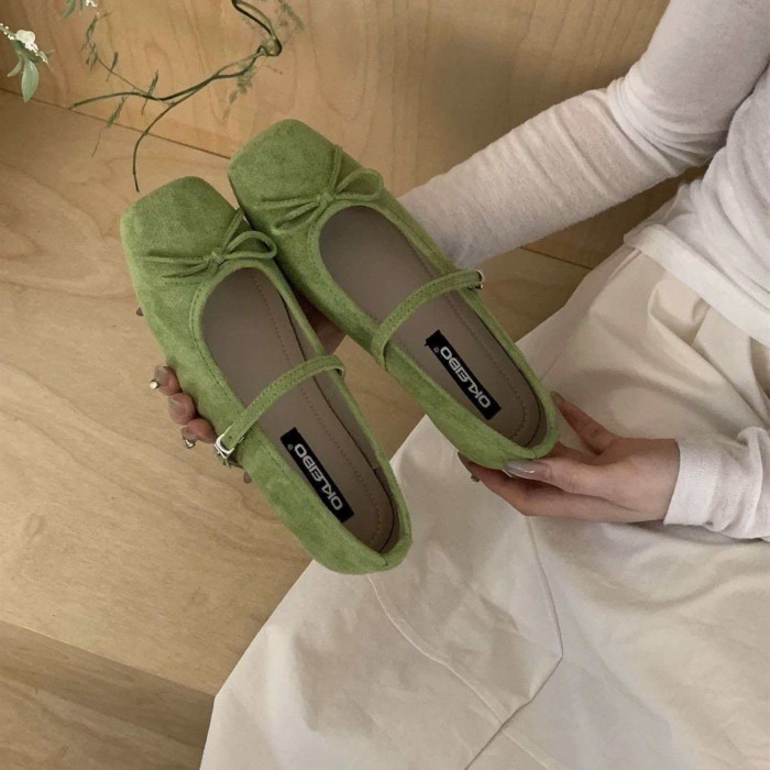 Mary Jane Giày đế bệt nhỏ có mùi thơm phong cách cổ điển Pháp Giày đế bệt nữ Giày đơn chống t