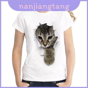 Áo thun Cat Paw thời trang và vui nhộn dành cho nữ có trang trí lễ Phục sinh