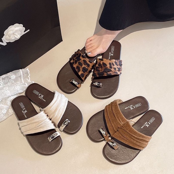 đôi giày lười nữ thắt nơ mùa hè đế bệt, đế mềm, không mỏi chân, dép xỏ ngón phối chân váy
