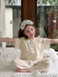 Bộ quần áo mặc ở nhà mới cho bé gái mùa hè Bộ hai món đồ ngủ ren mỏng kiểu dáng trẻ em dành cho