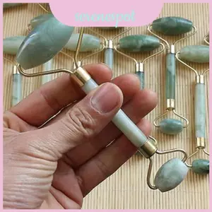 Con lăn Massage mặt ngọc bích hoa trắng tinh tế Dụng cụ làm đẹp Máy mát xa mặt