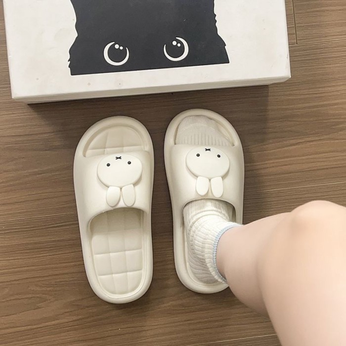 đôi dép hình thỏ Miffy dễ thương cho nữ Dép mùa hè trong nhà chống trượt ngoài trời cho nữ