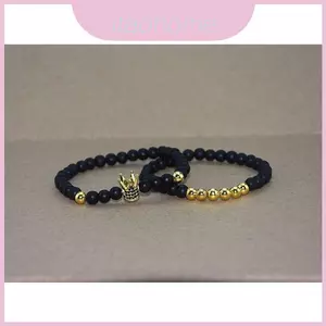 Vòng tay đính cườm bằng đồng bạc với vương miện Micro Pave Zirconia để sử dụng hàng ngày sành điệu