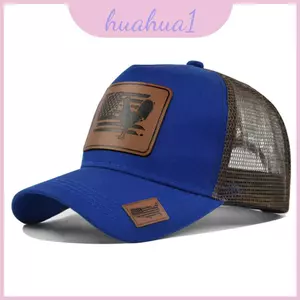 Mũ bóng chày mùa hè Unisex Vintage Pu thêu mũ chống nắng có lưới thoáng khí để sử dụng ngoài trời