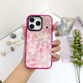 Ốp Màu Sơn Dầu Hoa Hồng Tương Thích Cho IPhone 11 12 13 14 15 16 17 Pro Max 12Mini Cover X XR XS Max Silicone Mềm Trong Suốt Cản SE 2022 6 7 8Plus Vỏ Chống Sốc