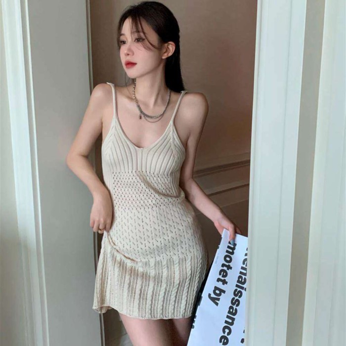 váy treo thích hợp cho nữ mới đầu mùa xuân hot girl váy váy ngắn thời trang mỏng