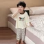 Bộ Đồ Ngủ Bé Trai Mùa Hè Mỏng Điều Hòa Modal Lụa Băng Bộ Đồ Cho Bé Quần Ngắn Tay Quần Áo Ở Nhà T