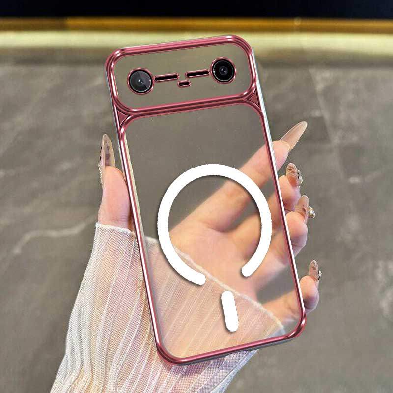 Ốp Lưng Cho Tecno Spark SLIM Ốp Điện Thoại Thẩm Mỹ Chống Sốc Trong Suốt Cao Cấp Có Cuộn Dây Từ Tính Mới Cửa Sổ Lớn Silicon Mềm Mại
