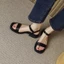 Giày sandal đơn giản dành cho nữ đế bệt chống trượt mùa hè phiên bản Hàn Quốc đa năng thoải mái già