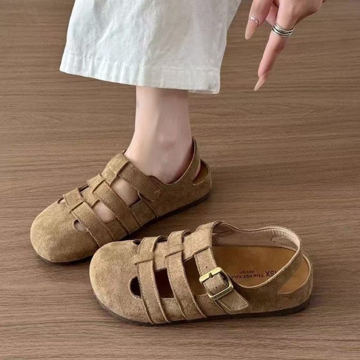 Dép La Mã Cổ Tích Phong Cách Chống Trơn Trượt Cho Nữ Mùa Hè Thời Trang Mới Đa Năng Sinh Viên Đáy