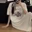 Pajamas With Breast Pads For Women Summer Short-sleeved Long Modal Cool And Cute New Home Wear P