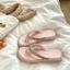Dép xỏ ngón khảm gạch dễ thương mới Đế dày nữ thời trang đa năng Dép xỏ ngón tăng chiều cao tron