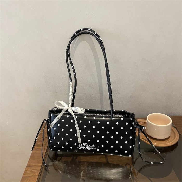 Túi xách baguette cầm tay chấm bi đơn giản dành cho nữ mùa hè Túi tote đeo vai thời trang mới đ