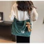 Túi tote sức chứa lớn theo phong cách retro mùa thu đông dành cho phụ nữ có ngoại hình ưa nhì