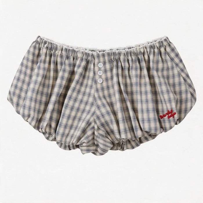 Quần culottes hình đám mây nhiều màu dành cho nữ mùa hè cạp cao quần ống phồng bí ngô và quần