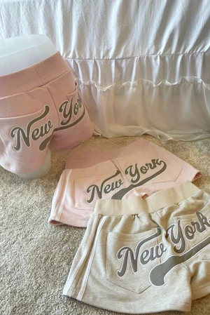 Cotton Nguyên Chất Mỹ Quần Short Eo Thấp Áo Khoác Ngoài Nữ Màu Hồng Thương Hiệu Giày Thể Thao Ch