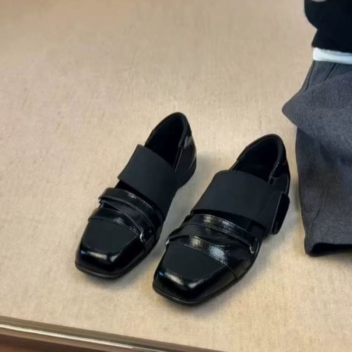 Velcro Mary Jane Giày Nữ Giày Da Nhỏ Mới Thông Thường Huấn Luyện Đạo Đức Giày Thể Thao Đế Mềm Gi