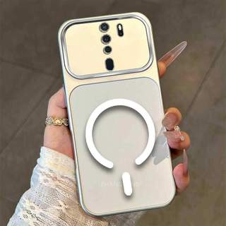 Ốp Lưng Cho OPPO A9 2020 A5 2020 Màu Cao Cấp Mới Mẫu Lưng Silicon Mờ Cửa Sổ Lớn Vỏ Điện Thoại Thẩm Mỹ Từ Hút Vòng Thiết Kế Mới