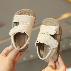 Giày công chúa kiểu dáng mới Dép hở mũi chống trượt cho bé gái