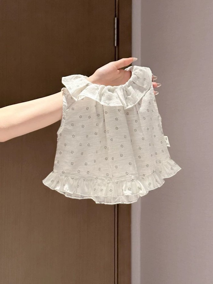 Bộ Đồ Bé Gái Cổ Áo Búp Bê Quần Áo Quần Áo Trẻ Em Bé Gái Họa Tiết Hoa 2 Bộ