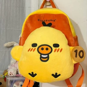 Dễ Thương Rilakkuma Hoạt Hình Học Sinh Ba Lô Lỗ Mũi Gà Siêu Dễ Thương Sang Trọng Búp Bê Công Suấ