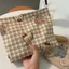 Mới In Hình Dễ Thương Kitty Hello Kitty Kẻ Sọc Vải Bố Dung Tích Lớn Túi Đựng Mỹ Phẩm Kinh Doanh