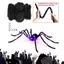 Thiết lập cảnh Halloween với mạng nhện có đèn và các điểm tham quan ma ám nhện tím 125cm