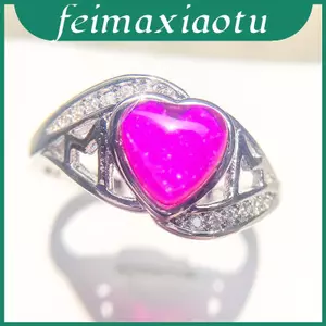 Tinh tế 2018 Cung cấp trang sức xuyên biên giới Nhẫn trái tim đào Úc giả tưởng với kim cương dát