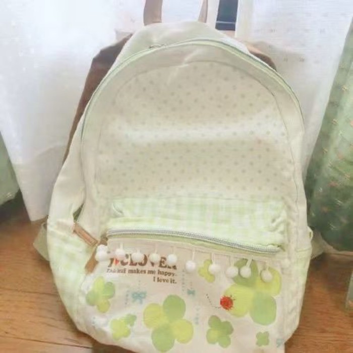 Nhật Bản tự làm cỏ bốn lá ngọt ngào và dễ thương chấm bi nhỏ pom pom chấm bi xanh tươi sức ch