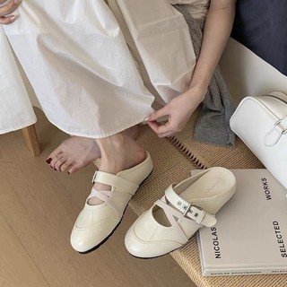 Soft Sole Retro Style Baotou Drag Women's Outer Wear Fashionable Spring And Summer New Wedge
