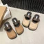 Mũi tròn đế bệt phối chân váy, giày đa năng, Birkenstocks nhẹ nhàng kiểu Pháp, giày Mary Jane ch