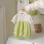 bộ áo liền quần mới cho bé gái, quần áo bò kiểu công chúa sơ sinh dễ thương và siêu đáng yêu