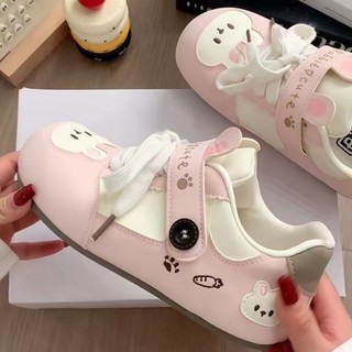 Giày trắng thỏ dễ thương phong cách Trung Hoa mới dành cho nữ mùa xuân mới đế mềm tiệc sinh viên