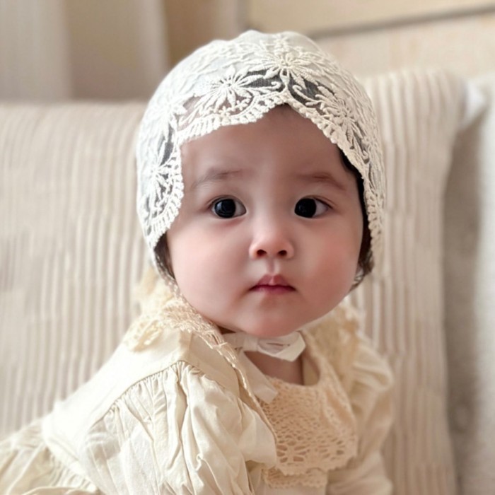 Mũ Cho Bé Xuân Thu Ren Công Chúa Đi Chơi Trẻ Sơ Sinh Hat Mũ Nữ Bé Cung Điện Nón Mùa Hè Mỏng P