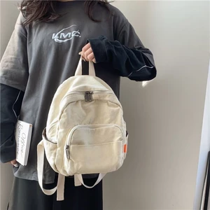 Phong Cách Học Đơn Giản Đa Năng Nhỏ Ba Lô Học Sinh Retro Rửa Sạch Canvas Casual Ba Lô Rừng Ph