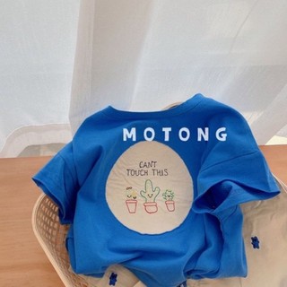 Áo thun cotton tay ngắn cho bé trai tuổi mùa hè phiên bản Hàn Quốc in họa tiết thường ngày cho t