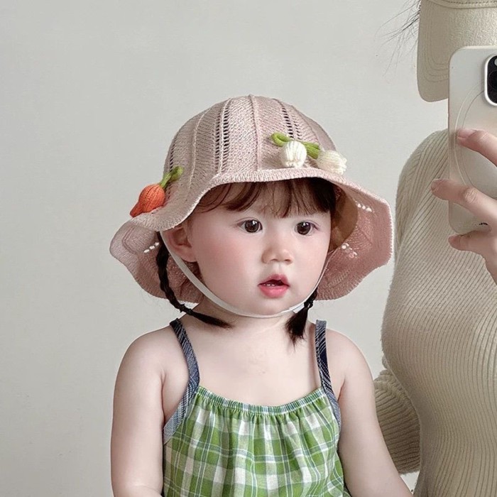Baby Hat Spring And Summer Straw Hat Korean Style Western Princess Hat Infant And Toddler Tra