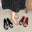New Korean Style Jelly Shoes Women's Shallow Mouth Shoes Dopamine Crystal Shoes Square Toe Sanda
