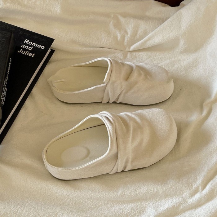 đôi dép xỏ ngón Birkenstock đa năng phong cách retro dành cho nữ mang giày lười mùa xuân giày đơ