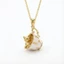Vòng cổ mặt dây chuyền động vật bằng đồng với thỏ Dog Fox Charm dành cho nữ