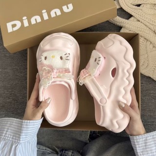 Cute Cartoon Student Thick-Soled Croc Shoes Non-slip, Deodorant And Height-increasing Outerwe