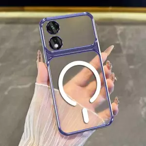 Ốp Lưng Dành Cho vivo Y02T Y02A Y02 Ốp Điện Thoại Thẩm Mỹ Chống Sốc Trong Suốt Cao Cấp Có Cuộn Dây Từ Tính Miễn Phí Mới Cửa Sổ Lớn Silicon Mềm