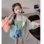 Áo khoác bé gái mỏng và sành điệu, quần áo in hoa mùa hè cho bé gái, quần áo chống nắng mùa h